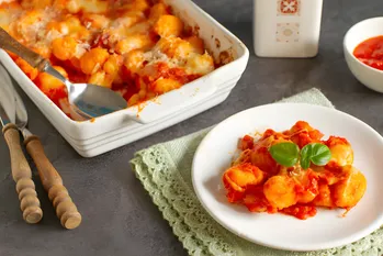 Gnocchi con feta al forno